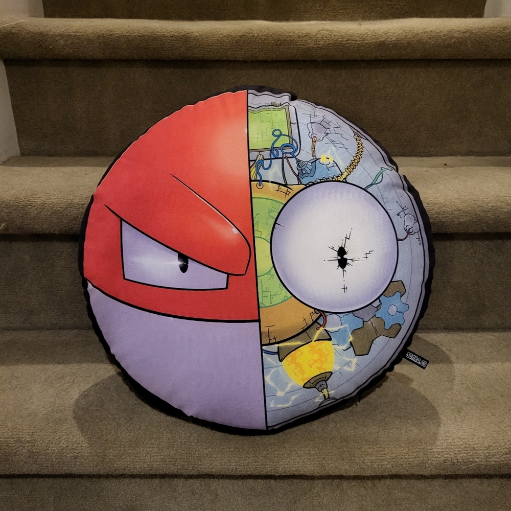 Pokemon Anatomy Pillow | Cool Machine Dark Unique Plush | Voltorb Cushion